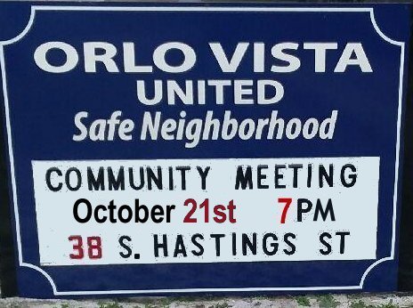 April Meeting Sign
